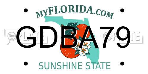 GDBA79 Florida License Plate