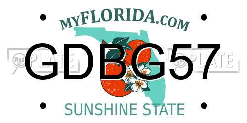 GDBG57 Florida License Plate