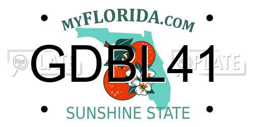 GDBL41 Florida License Plate