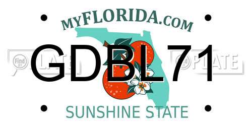 GDBL71 Florida License Plate