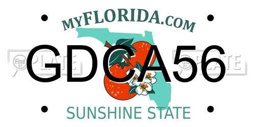 GDCA56 Florida License Plate