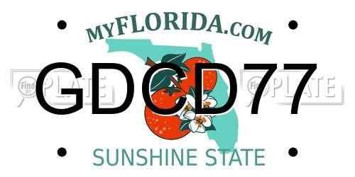 GDCD77 Florida License Plate