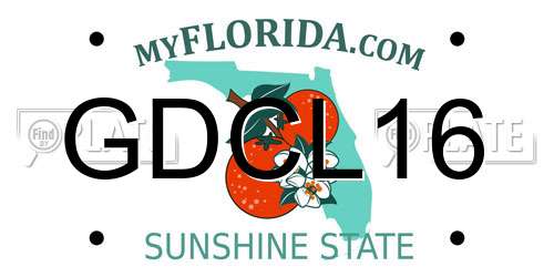 GDCL16 Florida License Plate