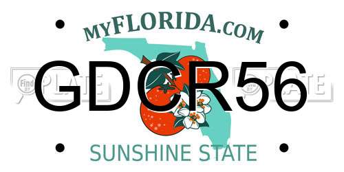 GDCR56 Florida License Plate