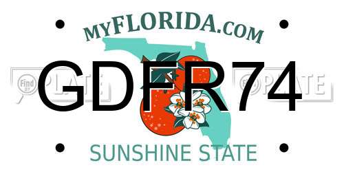 GDFR74 Florida License Plate