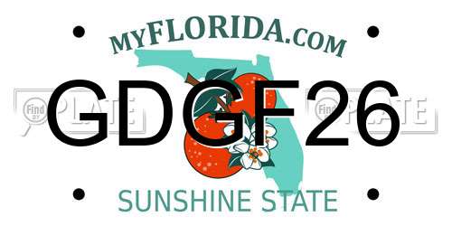 GDGF26 Florida License Plate