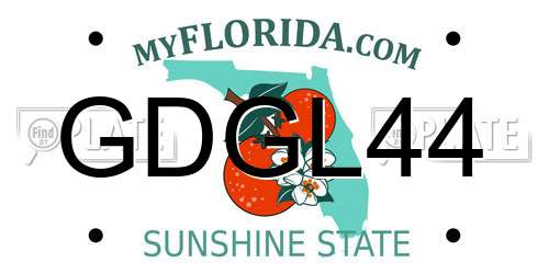 GDGL44 Florida License Plate