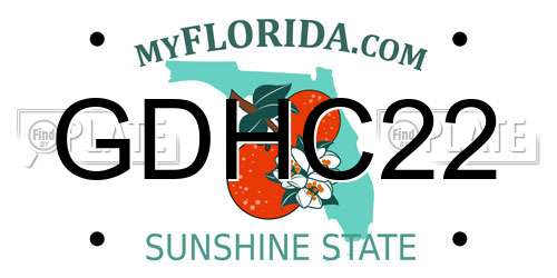 GDHC22 Florida License Plate