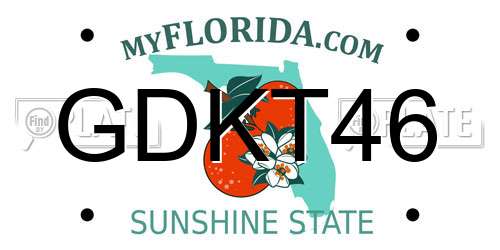 GDKT46 Florida License Plate