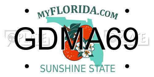 GDMA69 Florida License Plate