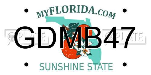 GDMB47 Florida License Plate