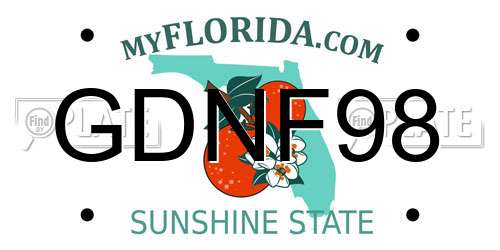 GDNF98 Florida License Plate