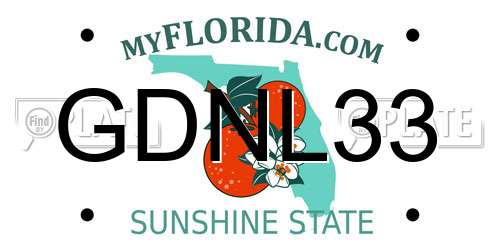 GDNL33 Florida License Plate