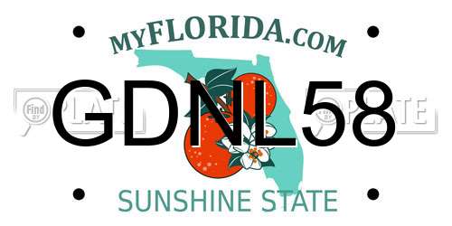 GDNL58 Florida License Plate