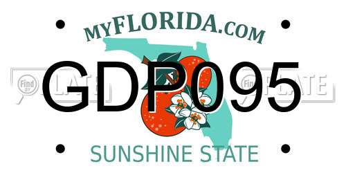 GDP095 Florida License Plate