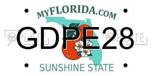 GDPE28 Florida License Plate