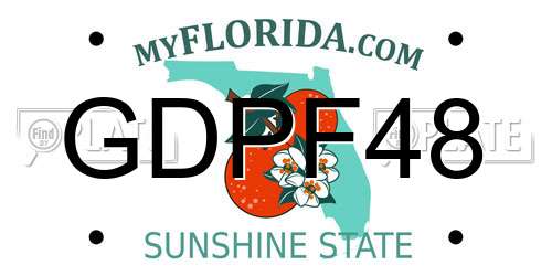 GDPF48 Florida License Plate