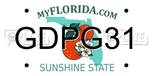 GDPG31 Florida License Plate