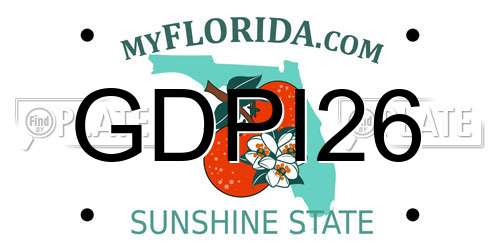 GDPI26 Florida License Plate