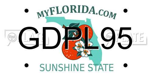 GDPL95 Florida License Plate