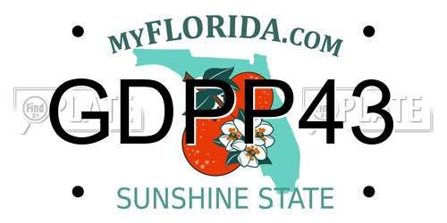 GDPP43 Florida License Plate