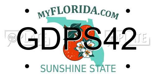 GDPS42 Florida License Plate