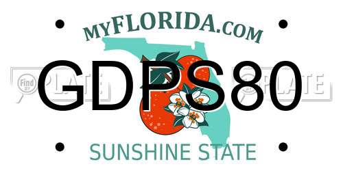GDPS80 Florida License Plate