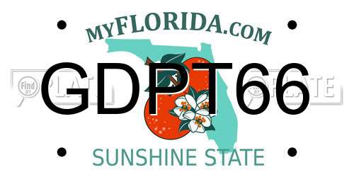 GDPT66 Florida License Plate