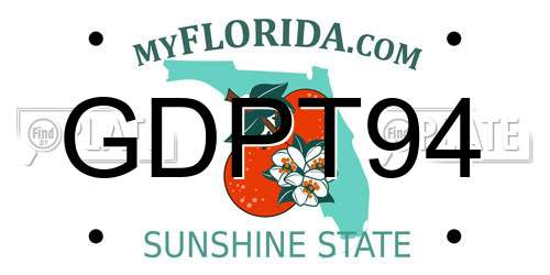 GDPT94 Florida License Plate