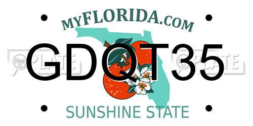 GDQT35 Florida License Plate