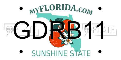GDRB11 Florida License Plate