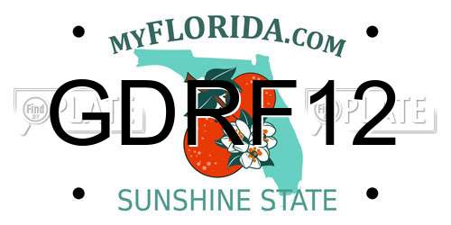 GDRF12 Florida License Plate