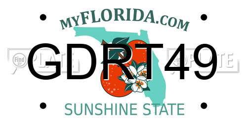 GDRT49 Florida License Plate
