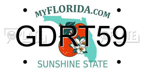 GDRT59 Florida License Plate