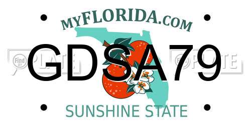 GDSA79 Florida License Plate