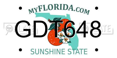 GDT648 Florida License Plate