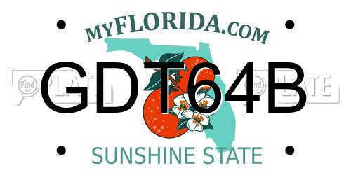 GDT64B Florida License Plate