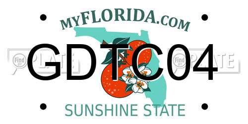 GDTC04 Florida License Plate