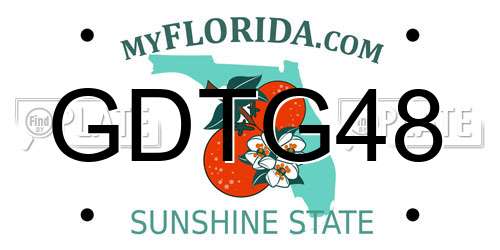 GDTG48 Florida License Plate