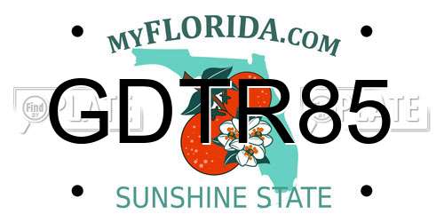 GDTR85 Florida License Plate