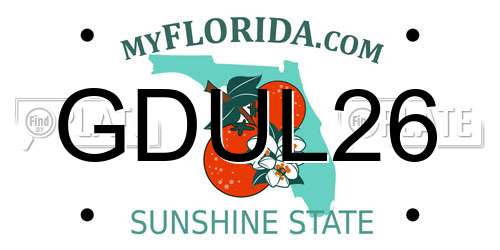 GDUL26 Florida License Plate