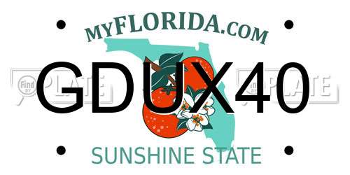 GDUX40 Florida License Plate