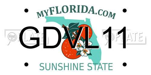 GDVL11 Florida License Plate
