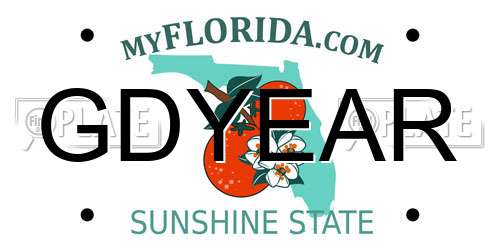 GDYEAR Florida License Plate