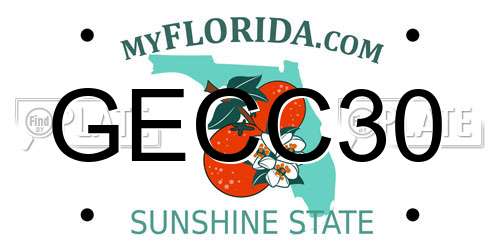 GECC30 Florida License Plate