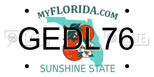 GEDL76 Florida License Plate