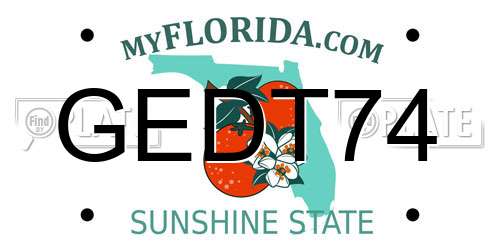 GEDT74 Florida License Plate