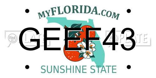 GEEF43 Florida License Plate