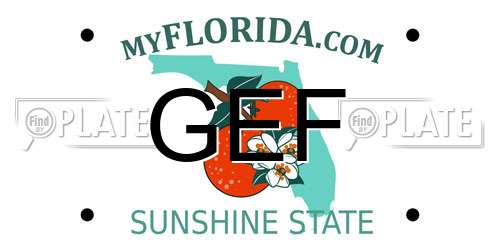 GEF Florida License Plate