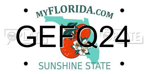 GEFQ24 Florida License Plate